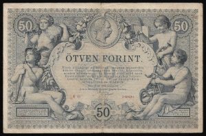 Ritka 50 forint 1884 F