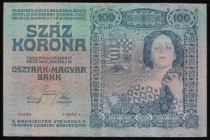 Ritka 100 korona 1910 EF
