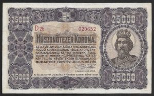 25.000 korona 1923 VF