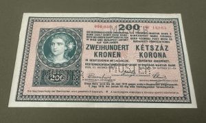 MUSTER 200 korona 1918 EF  RRR  Osztrák Nemzeti Bank (OeNB) emlékkiadásban